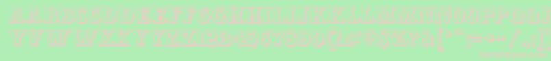 CarnivalmfOpenshadow Font – Pink Fonts on Green Background