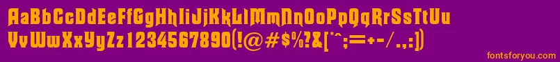 Macklen Font – Orange Fonts on Purple Background