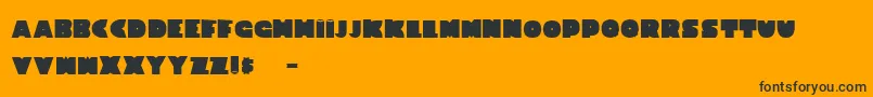 ThnkBtch-Schriftart – Schwarze Schriften auf orangefarbenem Hintergrund