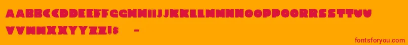 ThnkBtch Font – Red Fonts on Orange Background