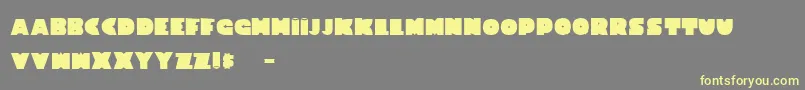 ThnkBtch-Schriftart – Gelbe Schriften auf grauem Hintergrund