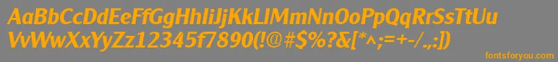 ClearlyGothicBoldItalic Font – Orange Fonts on Gray Background