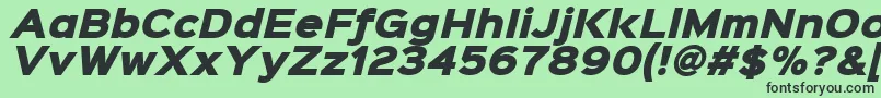 Sinkinsans900xblackitalic-Schriftart – Schwarze Schriften auf grünem Hintergrund