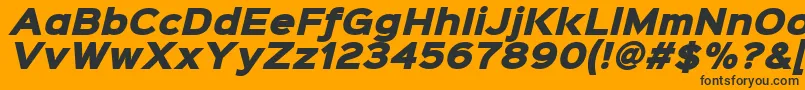 Sinkinsans900xblackitalic Font – Black Fonts on Orange Background