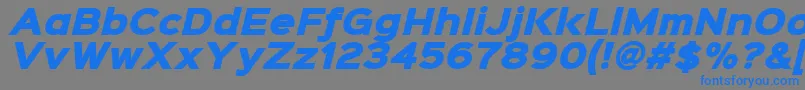 Шрифт Sinkinsans900xblackitalic – синие шрифты на сером фоне