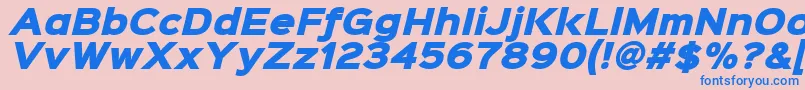 En savoir plus sur la police Sinkinsans900xblackitalic Police Sinkinsans900xblackitalic – polices bleues sur fond rose
