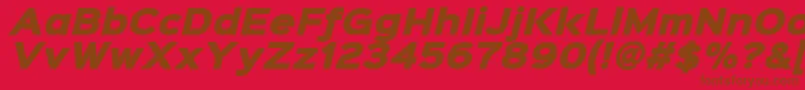 Шрифт Sinkinsans900xblackitalic – коричневые шрифты на красном фоне