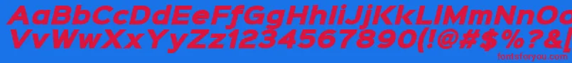 Sinkinsans900xblackitalic Font – Red Fonts on Blue Background