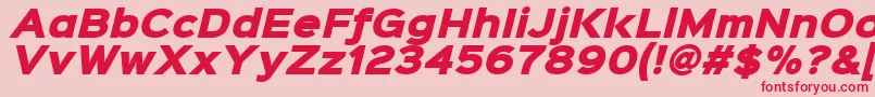 フォントSinkinsans900xblackitalic – ピンクの背景に赤い文字