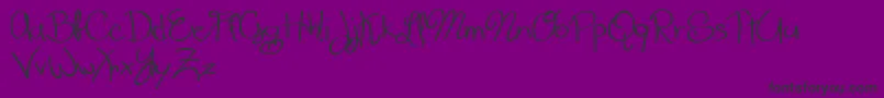 ScrappyLookingDemo-Schriftart – Schwarze Schriften auf violettem Hintergrund