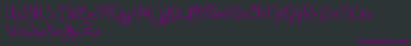 Шрифт ScrappyLookingDemo – фиолетовые шрифты на чёрном фоне