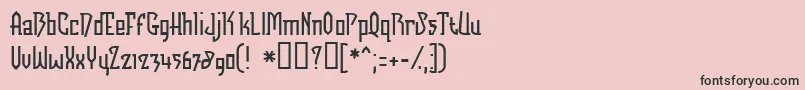 フォントFuturexbob – ピンクの背景に黒い文字