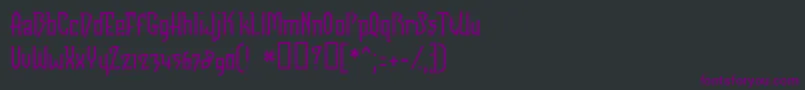 Czcionka Futurexbob – fioletowe czcionki na czarnym tle