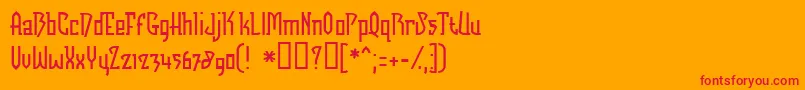 Futurexbob Font – Red Fonts on Orange Background