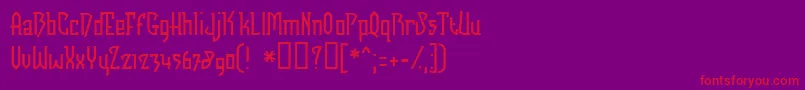 Futurexbob Font – Red Fonts on Purple Background