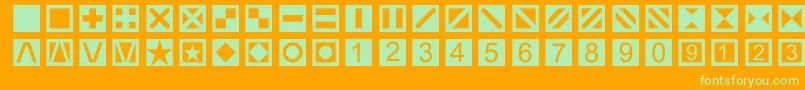 Подробнее о шрифте Linotypetapestryquadrate Шрифт Linotypetapestryquadrate – зелёные шрифты на оранжевом фоне