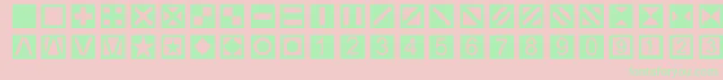 Linotypetapestryquadrate Font – Green Fonts on Pink Background