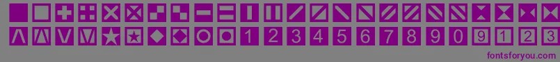 Linotypetapestryquadrate Font – Purple Fonts on Gray Background