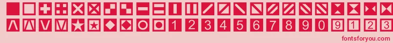 Linotypetapestryquadrate Font – Red Fonts on Pink Background