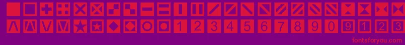 Linotypetapestryquadrate Font – Red Fonts on Purple Background