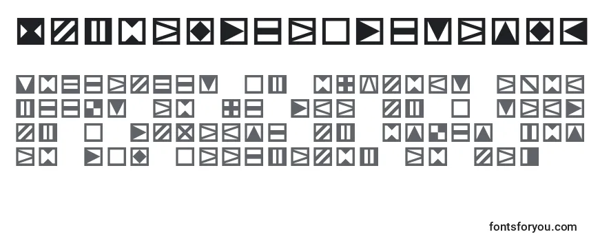 Überblick über die Schriftart Linotypetapestryquadrate
