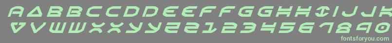 フォントOberontitleital – 灰色の背景に緑のフォント