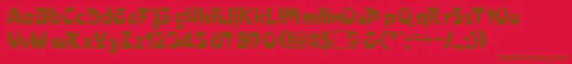 ElaineRegular Font – Brown Fonts on Red Background