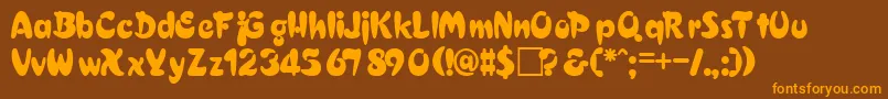 ElaineRegular Font – Orange Fonts on Brown Background