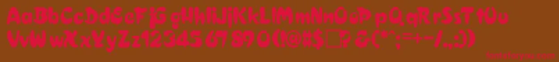 ElaineRegular Font – Red Fonts on Brown Background