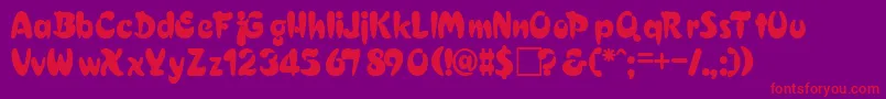 ElaineRegular Font – Red Fonts on Purple Background