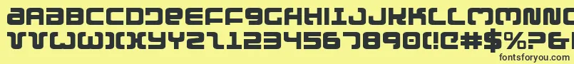 Exedore Font – Black Fonts on Yellow Background