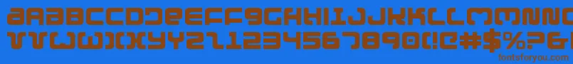 Exedore Font – Brown Fonts on Blue Background