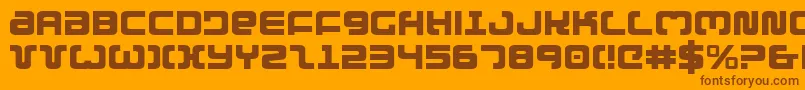 Exedore Font – Brown Fonts on Orange Background