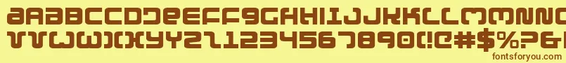 Exedore Font – Brown Fonts on Yellow Background