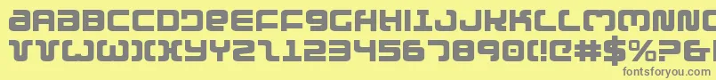 Exedore Font – Gray Fonts on Yellow Background