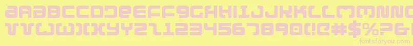 Exedore Font – Pink Fonts on Yellow Background