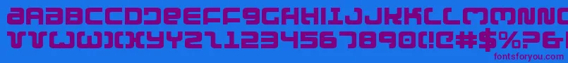 Exedore Font – Purple Fonts on Blue Background