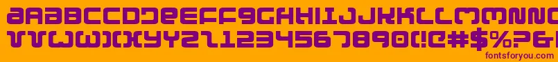 Exedore Font – Purple Fonts on Orange Background