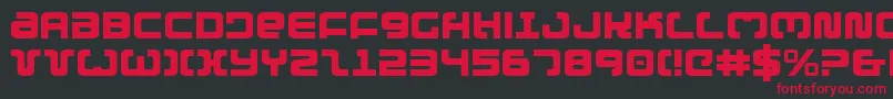 Exedore Font – Red Fonts on Black Background