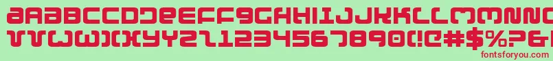 Exedore Font – Red Fonts on Green Background