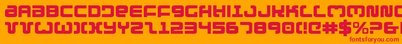 Exedore Font – Red Fonts on Orange Background