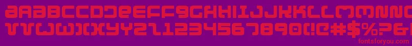 フォントExedore – 紫の背景に赤い文字