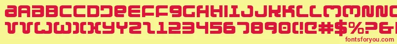 Exedore Font – Red Fonts on Yellow Background