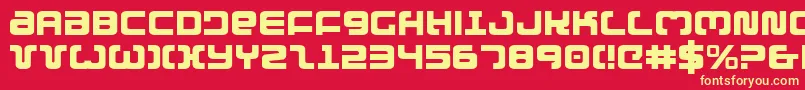 Exedore Font – Yellow Fonts on Red Background
