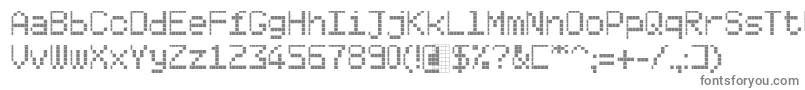 フォントPoligonc – 白い背景に灰色の文字