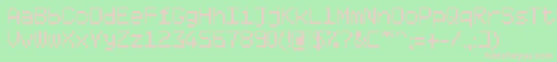 Poligonc Font – Pink Fonts on Green Background