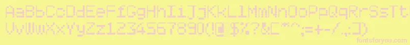 Poligonc Font – Pink Fonts on Yellow Background