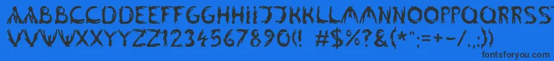 Police Linotypealgologfont – polices noires sur fond bleu