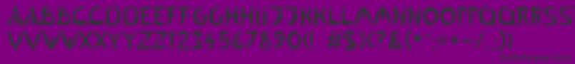 Linotypealgologfont-fontti – mustat fontit violetilla taustalla