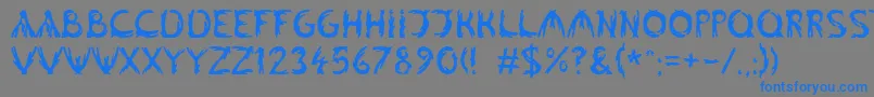 Police Linotypealgologfont – polices bleues sur fond gris